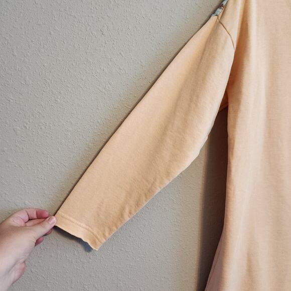 Free People Size Small  Peach Pullover Casual Sweatshirt - Picture 3 of 11